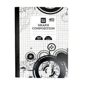 2 Pcs.Pen+Gear Graph Composition Notebook,100 Sheets, 4x4 Quad Ruled