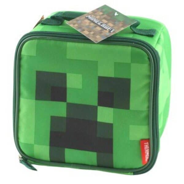 Thermos Minecraft Cube Tote Lunch Box Bag Kids Insulated Container Food Student School