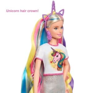 Barbie Fantasy Hair Doll With Mermaid & Unicorn Looks