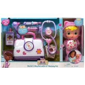 Disney Junior Doc McStuffins Lil' Nursery Pal and Toy Hospital Doctor's Bag Set