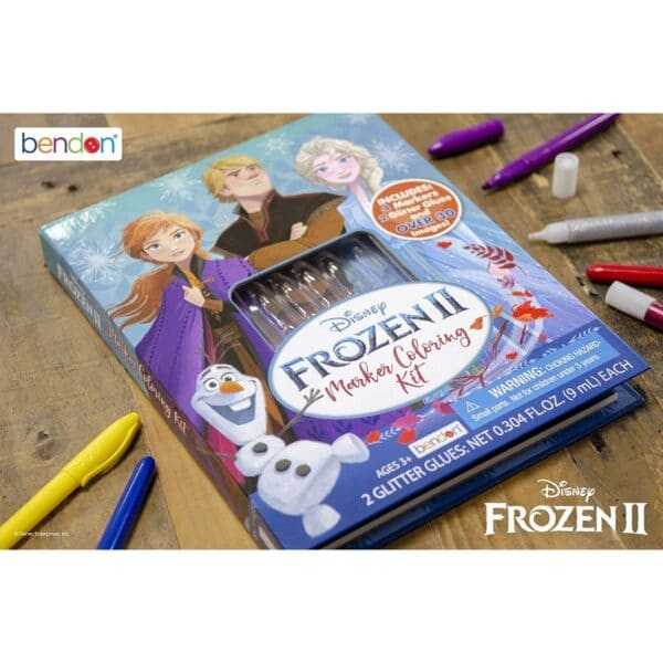 Disney's Frozen 2 Elsa and Anna Marker Coloring Kit with Glitter Glue Tubes Bendon