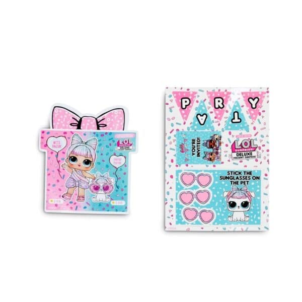 LOL Surprise Deluxe Present Surprise with Limited Edition Miss Par-tay Doll and Pet, Pink