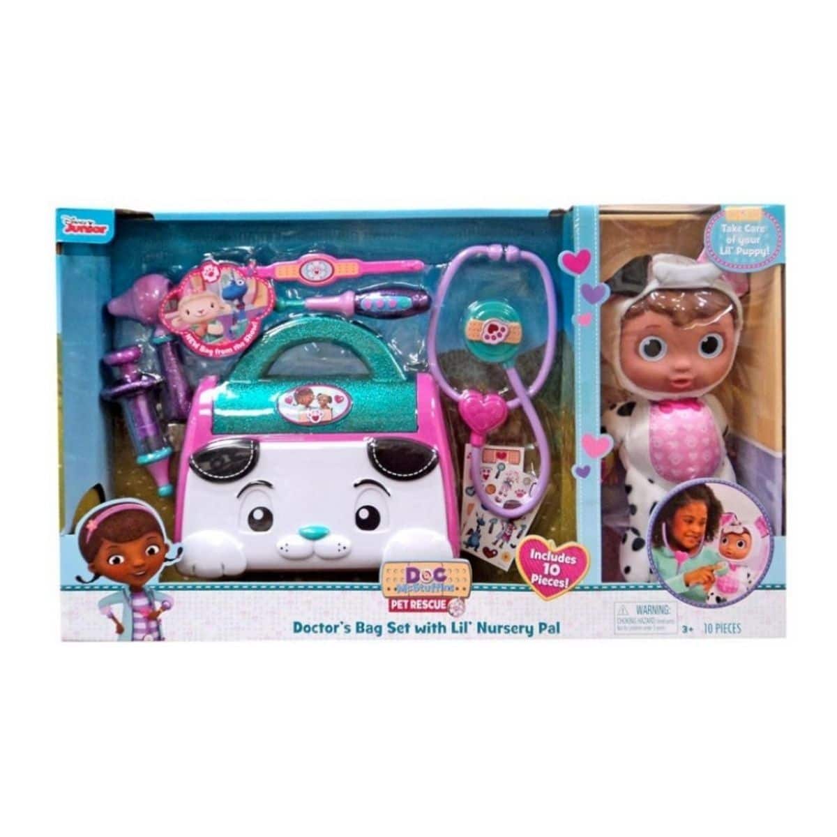 Disney Junior Doc McStuffins Lil' Nursery Pal and Toy Hospital Doctor's Bag Set