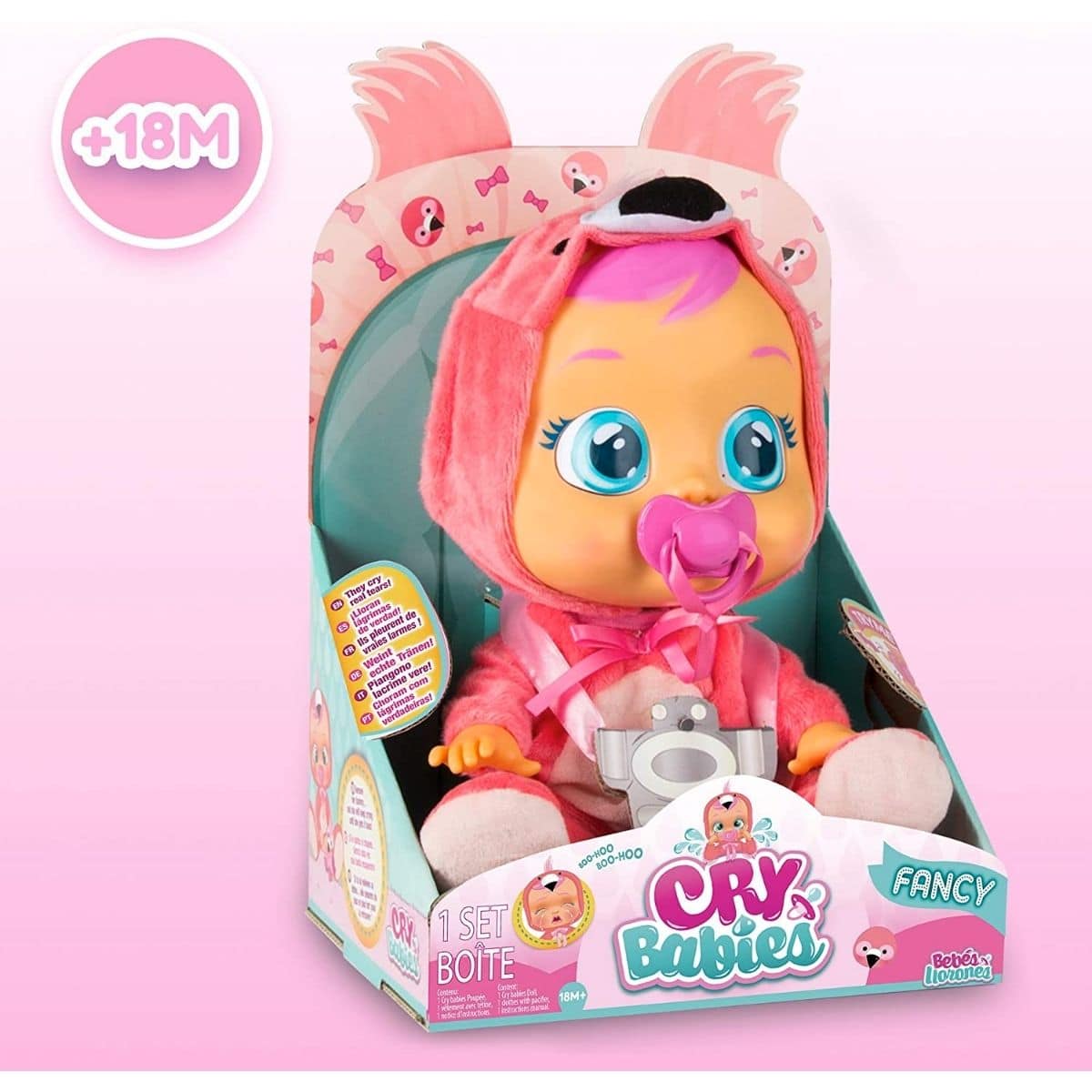 Cry Babies Fancy Baby Doll Flamingo