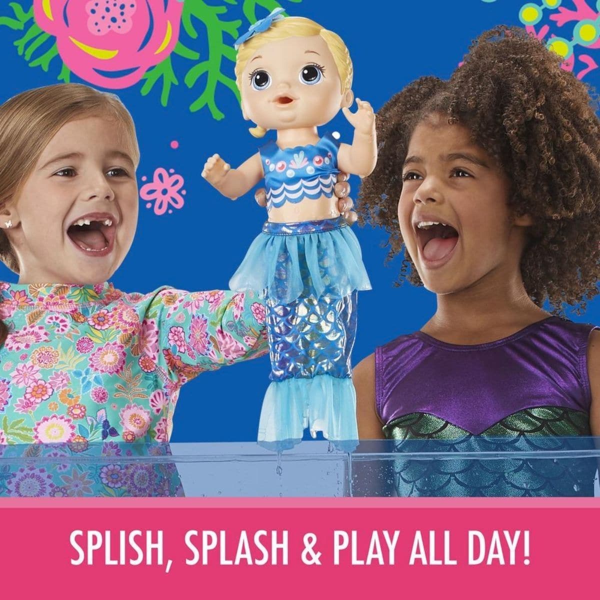 Baby Alive Shimmer‘n Splash Mermaid Blond Hair - Imagen 3